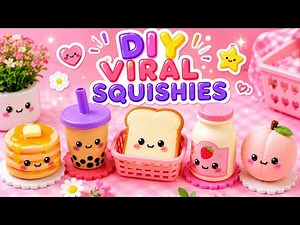 I made 4 Viral TikTok Squishies and tested them all in one video! 🤯DIY Viral Squishies 💖