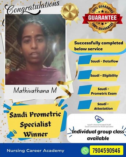 Saudi Arabia Staff Nurse License Dataflow Attestation Eligibility Exam Coaching Class