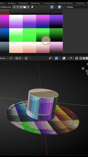 coloring texturing with color palette in blender #blender