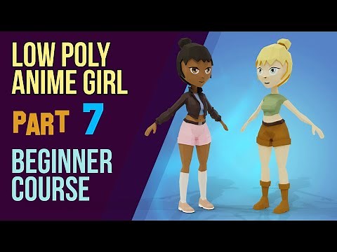 Low Poly | Anime Girl | Blender 2.8 | P.7 Adding Colour