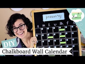 DIY Wall Calendar - How To Make a Chalkboard Monthly Planner | @laurenfairwx