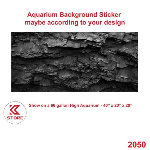 3D Rock Fish Tank Background – Personalized & Custom Size Aquarium Sticker, Stone Wall High-detail Backdrop - Etsy