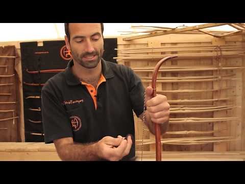 Archery instructions: Attaching the string holder to the bow