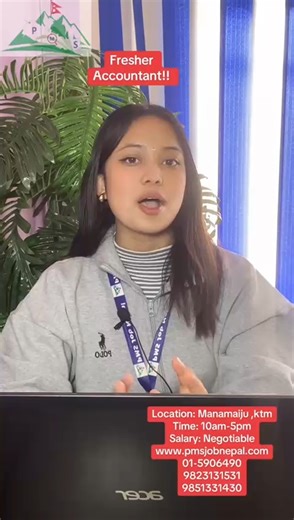 Paramount Management Solution Pvt.Ltd on Instagram: "Job Description Job Title: Accountant Organization Type: Engineering Consultancy Working Conditions: Working Time: 10:00 AM – 5:00 PM Location: Manamaiju, Loktantrik Chowk, Tarakeshwar, Kathmandu Holiday: Saturday off Job Responsibilities: Handle account-related tasks such as Tax, VAT, Profit & Loss statements Maintain financial records and prepare reports Assist in day-to-day accounting operations Work with accounting software (training will