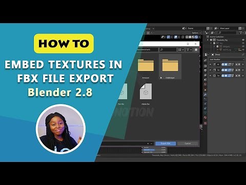 How To Embed Textures In FBX File Export - Blender 2.8