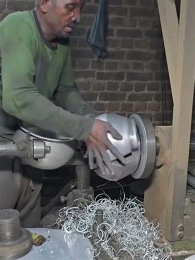 This is the process of designing a pan using a sophisticated machine tool.