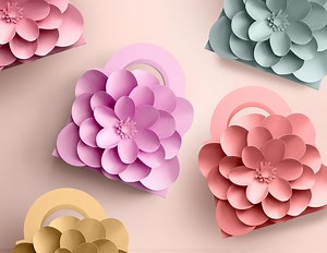 3D Flower Purse SVG Template | Cricut & Silhouette Cutting Files (digital Download) - Etsy