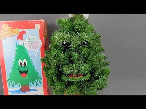 Gemmy Douglas Fir Animated Talking Singing Christmas Tree 1996