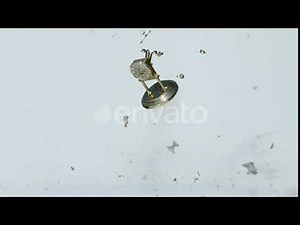 Vintage desk clock exploding, Ultra Slow Motion | Stock Footage - Envato elements