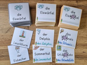 3 X 60 German Words, Summer, Read and Write Task Cards, Flash Cards - Etsy