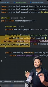 Chetan Ghate on Instagram: "PostAuthorize Annotation In Spring ✅"