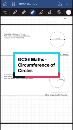 GCSE Maths - Circumference of Circles #GCSE #Maths #GCSEFoundation #GCSEHigher #Circles