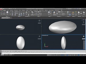 AutoCAD 3D - How to Draw Tri-Axial Ellipsoid | AutoCAD 3D Ellipse