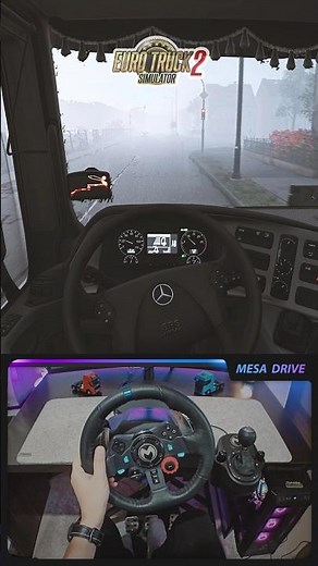 👆👆ETS2 | Mercedes Actros Megaspace Morning Rain | Snowymoon Graphics mod + Logitech G29