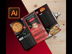 Food menu design - pizza restaurant menu in illustrator cc