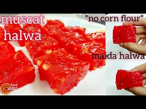 muscat halwa | mascat halwa recipe | muscoth halwa | halwa with no corn flour