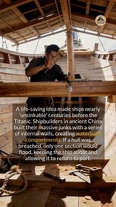 Ancient Chinese shipbuilders engineered 'unsinkable' ships with watertight compartments centuries before the West. #history #ancientdiscoveries #didyouknow | Archaeological Wonders