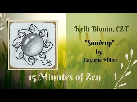 15 Minutes of Zen! Beginner Zentangle® method of drawing! Sundrop.
