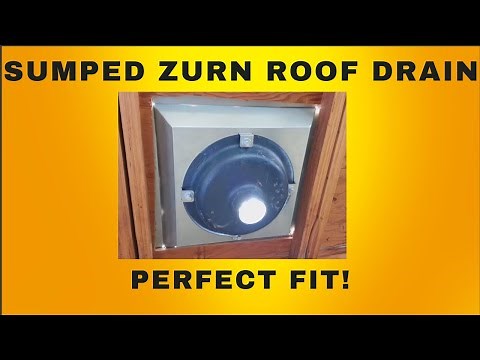 Roof Drain Installation | Using Zurn Z100 Roof Drain and LSP Sump Pan | (bottom view)