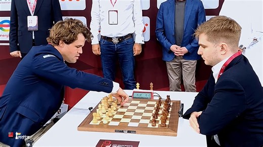 116K views · 1.4K reactions | Magnus Carlsen was up against Alexey Sarana in Round 10 of the FIDE World Rapid 2025. Check out this highly exciting clash! Video: ChessBase India Edit: Ravindra Potawad #Chess #ChessBaseIndia #magnuscarlsen #worldrapid | ChessBase India | Facebook