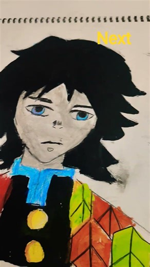 i drawed giyu from demon slayer pls like a sub bye 😊