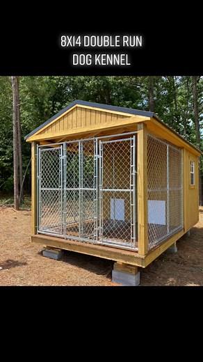 8x14 2 Run Dog Kennels forsale from outdoor sheds. www.gasheds.com #kennel #dog #pets #outdoorsheds