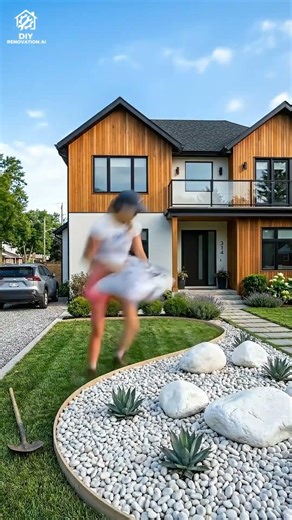 I Transformed My Boring Front Yard in One Afternoon! 🌿✨ DIY Modern Landscaping