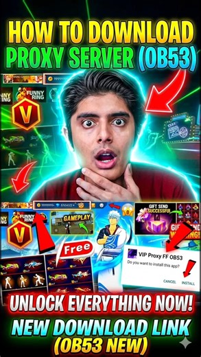 HOW TO DOWNLOAD PROXY SERVER IN FREE FIRE, HOW TO USE PROXY SERVER IN FREE FIRE, VIP PROXY SERVER