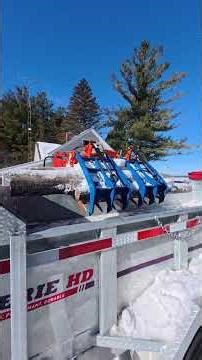 Eastonmade FG60 Log Grapple Loading Snow Covered Logs!