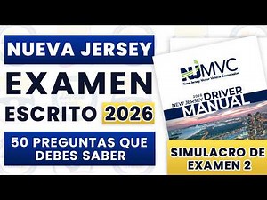 New Jersey DMV Written Exam 2026 | NJ MVC Practice (Mock Exam 2) | Official Manual Questions