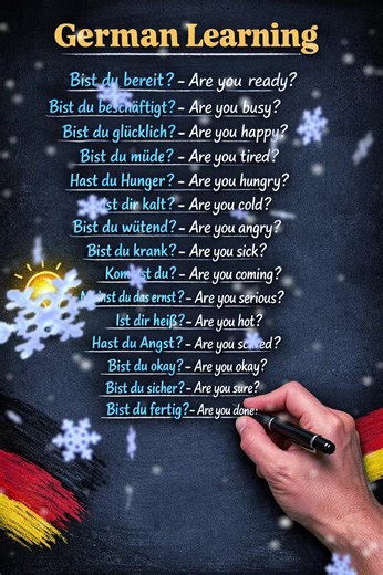Basic German questions you must know 🇩🇪✨ Perfect for beginners and daily use! 👉 Follow me for more German learning content 👉 Share this with your friends learning German #GermanLearning #FilipinosInGermany #DeutschLernen #GermanBasics #LearnGermanOnline