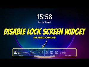 How To Disable Lock Screen Widgets In Windows 11 | Just In Seconds