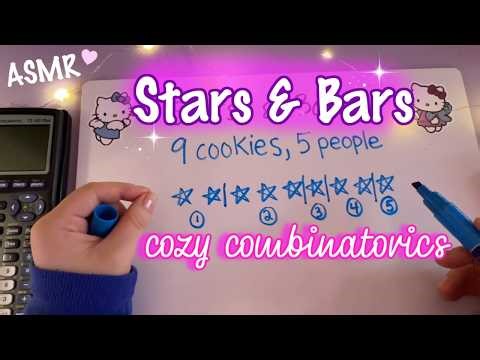 [ASMR] Teaching You Combinatorics: Stars and Bars | Relaxing Math, Up-Close Whispers, Whiteboard ✏️📚