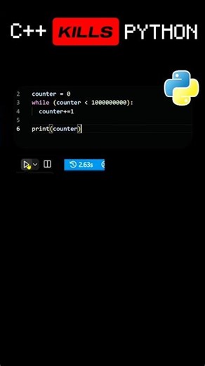C++ vs Python Speed Test 😱🤯#coding #python #C++