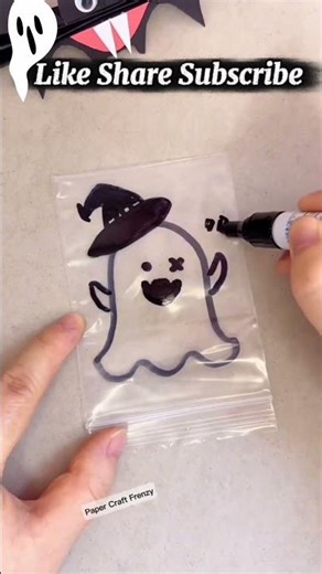 Halloween Ghost Fun 🎃👻#halloweencrafts#ghost #funcrafts #craft #spooky #magictricks #shorts#diy#art