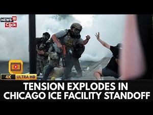 Tension Erupts in Chicago: Protesters Clash With Police Outside ICE Facility | Chaos Caught on Cam