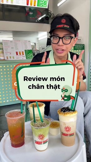 Chuyên mục review chân thật, chi tiết các món nước nhà Sunday Basic 😘 #SundayBasic #trasua #trending #content #xuhuong #fyp #viral #tiktok #kemtrungkhe #tieupham #capcut #review