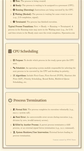 Process Management: Concepts of Processes and Threads, Process States, CPU Scheduling Algorithm...