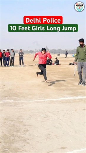 😱😳एक 1️⃣ दिन में 10 feet Girls Long Jump सीखे || #delhipolice #longjumptips #longjump