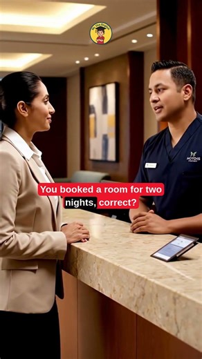 Real Life Hotel English Conversation #englishpractice #travelEnglish #englishforbeginners #shorts
