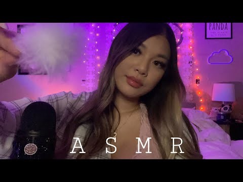 ASMR| Mouth Sounds + Face Touching 👄(Personal Attention, Inaudible whispers, face brushing)
