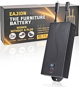 Universal Battery Pack for Reclining Furniture, 2500mAh Rechargeable Wireless Power Supply Fits Furniture with 2-Pin Connection, Batteries for Electric Sofas, Recliner, Couch, Lift Chairs