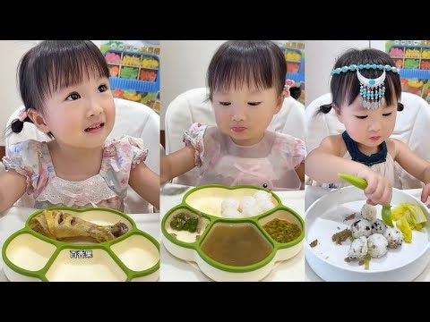 "Baby’s Adorable Lunchtime Moments 😍 | Cute NomNom Tiana Mealtime 🍽️ | 宝宝可爱的午餐时光 😍"