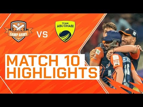 2023 Abu Dhabi T10, Match 10 Highlights: Morrisville Samp Army vs Team Abu Dhabi | Season 7