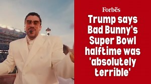Bad Bunny headlined the Super Bowl LX halftime show in Santa Clara, California, bringing Spanish language and reggaeton rhythms to the annual American football spectacle. US President Donald Trump said on Sunday in a social media post that the Super Bowl halftime show fronted by Puerto Rican singer Bad Bunny was "absolutely terrible" | Forbes India