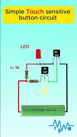 Make a Touch Activated Button with BC547 Transistors #Shorts #touch