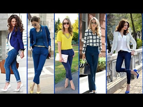 COMBINA TUS PANTALONES AZUL MARINO PARA LUCIR UN ESTILO CLÁSICO MODA PARA MUJER 2021