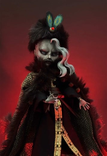 Continuing my journey of making the most unhinged doll customs I present: ~Count Orlok~ #dollcustom #customdoll #monsterhigh #dollrepaint #dollcustomizing