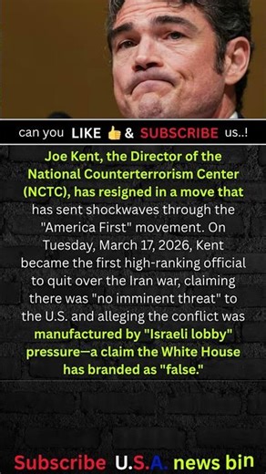 MAGA Civil War! Top Security Official Quits Over Iran War #shorts #USA #NEWS