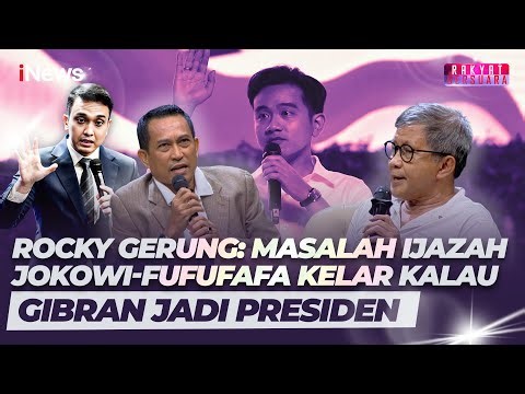 Gibran Jadi Presiden, Rocky Gerung: Masalah Ijazah Jokowi-Fufufafa Selesai | Rakyat Bersuara (23/9)